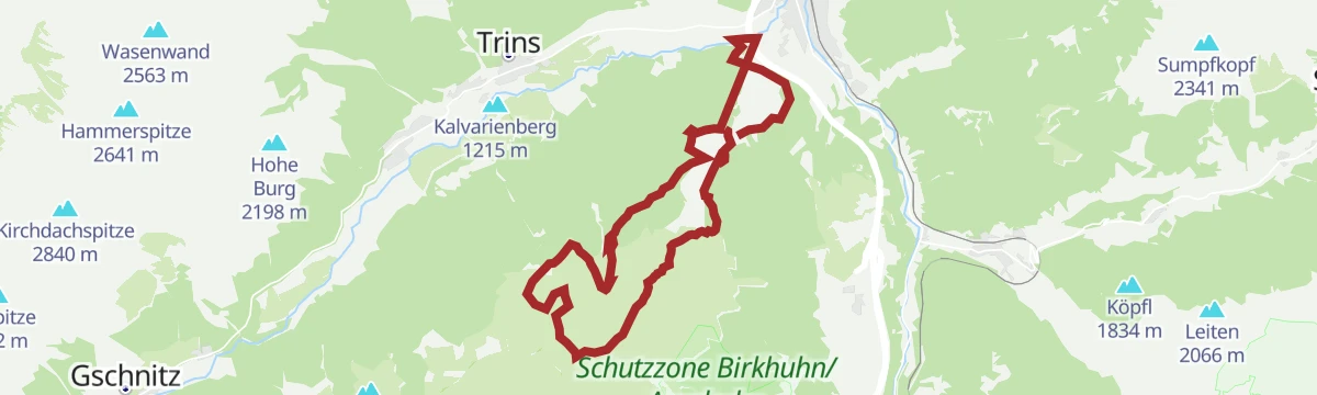 Route map: Rundtour Nößlachjoch (2.231 m), Egger Berg (2.280 m) & s'Kreuzl